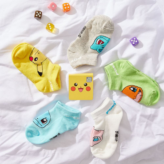 PoKeMoN 寶可夢 Ruth Kids 兒童踝襪5件組