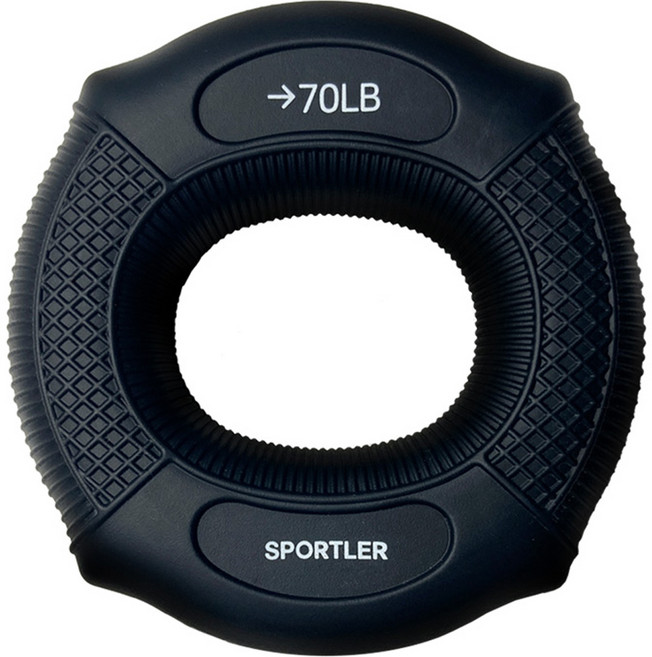 스포틀러 실리콘 듀얼 악력기, 블랙, 1개