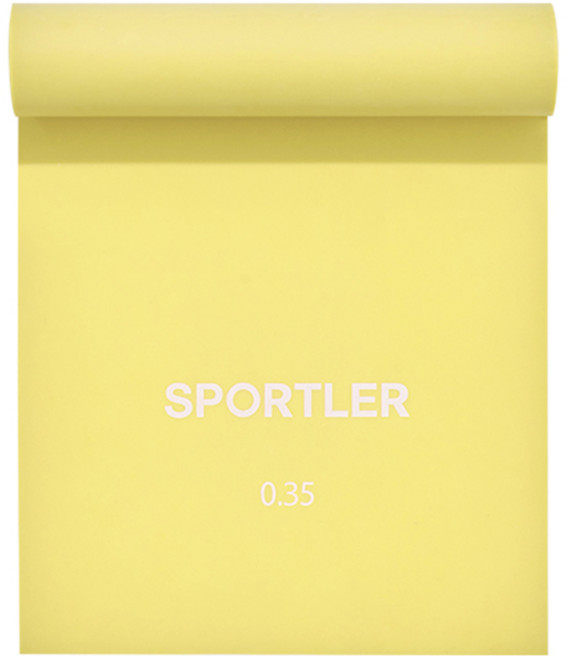 스포틀러 스트레칭 라텍스 밴드 입문자용, 썬빔 옐로우, 1개