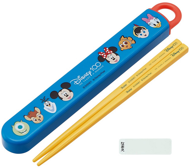 스케이터 디즈니 항균 네임택 식기 세트 ABS2AMAG, 미키마우스프렌즈, 네임택 + 젓가락 + 케이스, 1세트