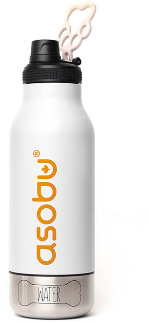 아소부 다용도 강아지와 함께 쓰는 스테인레스 버디 텀블러, 화이트, 1L