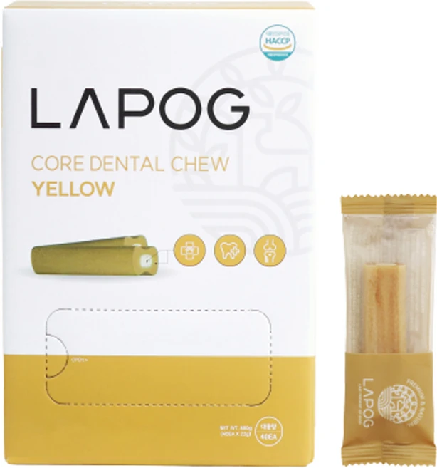 라포그 강아지 코어덴탈츄 옐로우, 상어, 22g, 40개 - 쿠팡