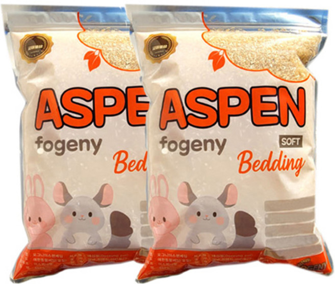 포그니 반려동물 아스펜 베딩 소프트, 450g, 2개