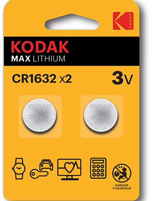 코닥 MAX 리튬 코인 건전지 CR1632 3V, 2개입, 1개