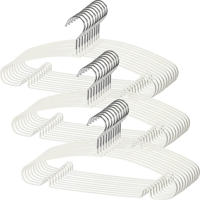 조은리빙 코팅 논슬립 옷걸이, 30개, 화이트