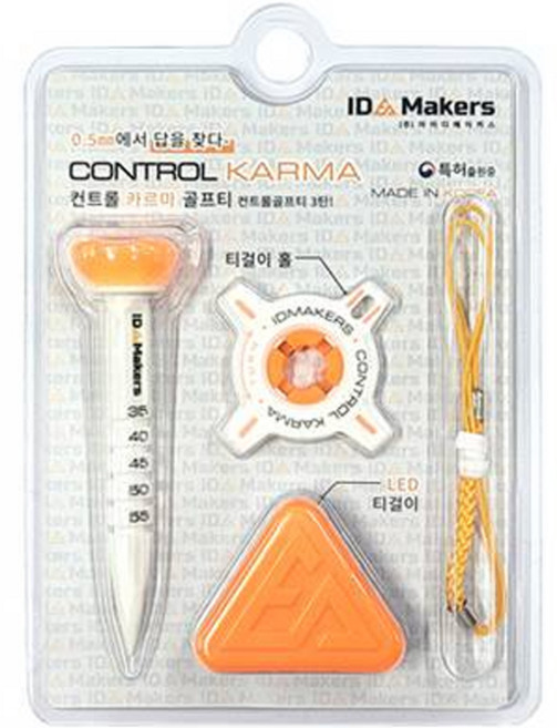 카르마 23년형 에이밍 높이조절 분실방지 컨트롤 골프 티꽂이 DUO3M01, 오렌지, 1개