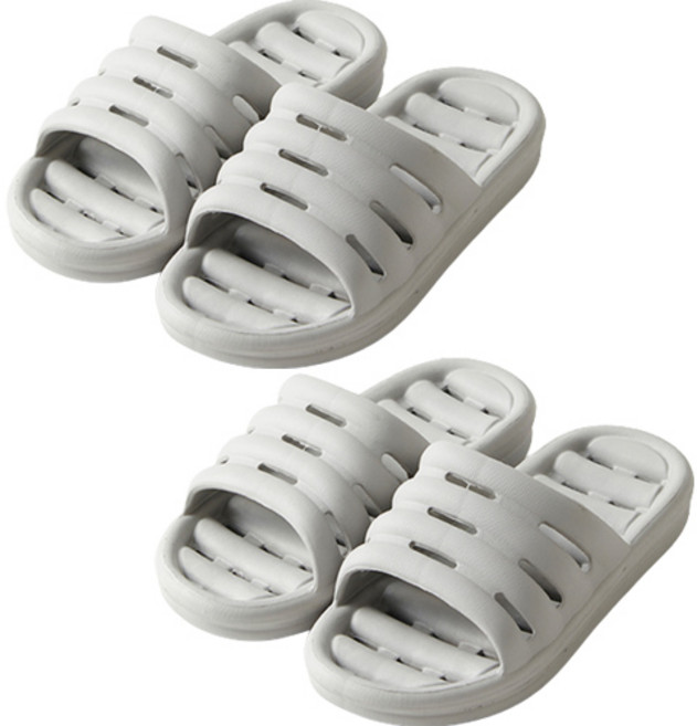 한샘 엠보 미끄럼방지 욕실화, 그레이, 2개