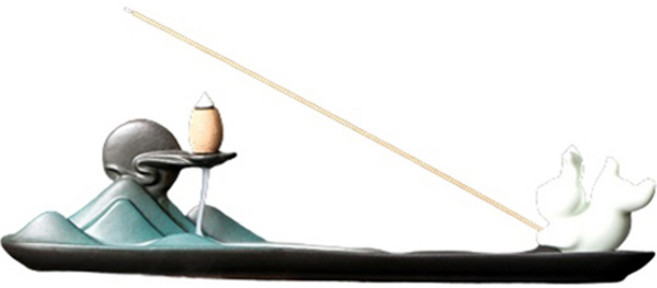 유니독 도자기 인센스 스틱 홀더 향 꽂이 토끼, 혼합색상