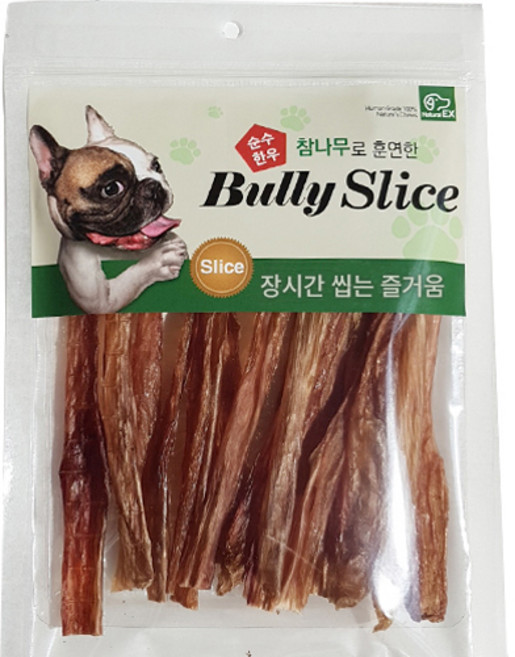 네츄럴이엑스 불리 슬라이스 강아지 건조 간식, 소, 50g, 1개
