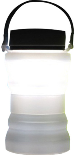 태양광 솔라 랜턴 접이식 실리콘 소재 마그네틱 충전부, 화이트, 1개