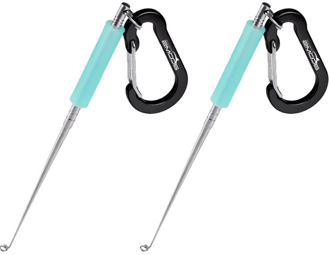 붐스피싱 R07 훅 리무버 +카라비너 2P BAFTR0712B02 랜덤발송로고, 에메랄드, 1세트