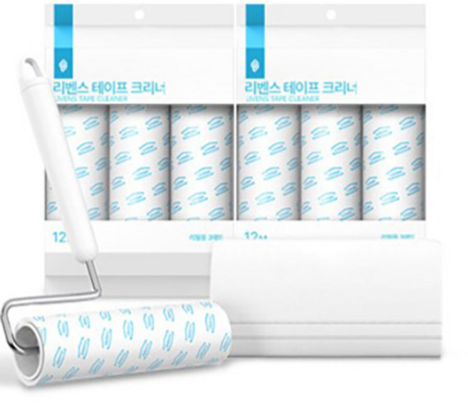 리벤스 사선컷팅 돌돌이 테이프클리너 본품 + 리필 7종 세트, 1세트