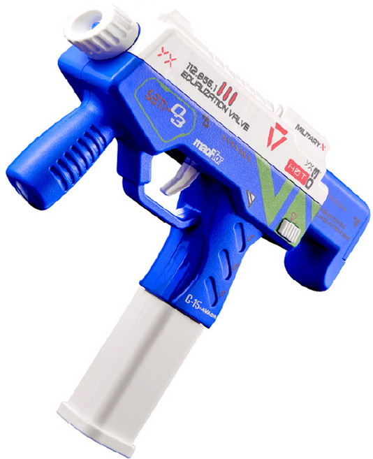 자동펌프 물통 전동 워터건 MP9, 블루, 1개