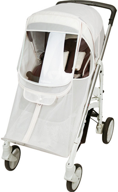 와우베이비 디럭스 유모차 호환 모기장커버, 아이보리, 1개