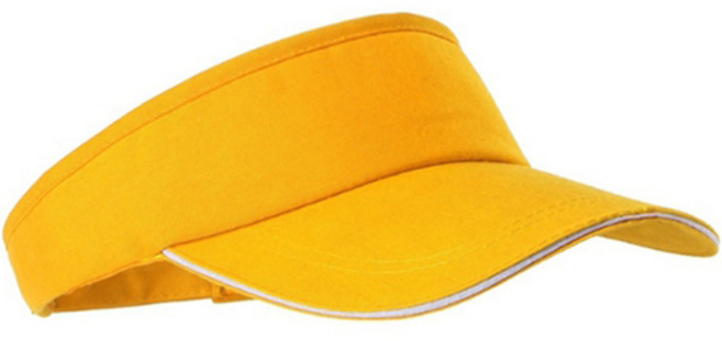 소니오 클래식 싱글라인 빈 탑 썬캡 모자, 02 노란색