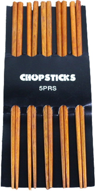 원목 옻칠 튀김 젓가락 5p 세트, 혼합색상