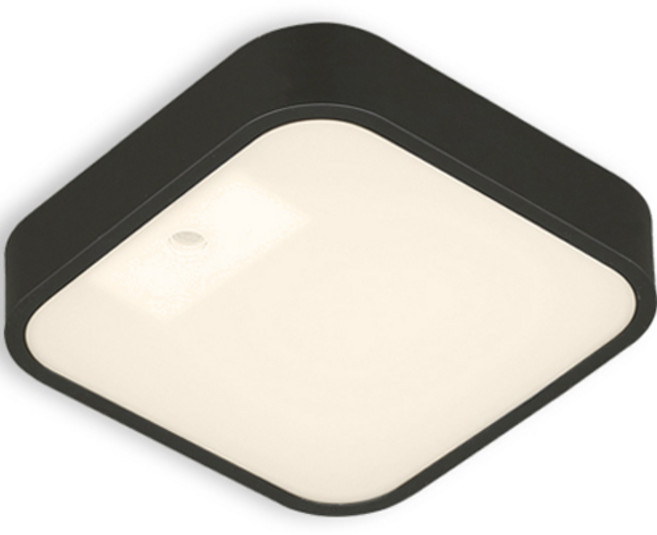 가온엘이디 시스템 LED 센서등 15W, 전구색(블랙), 1개