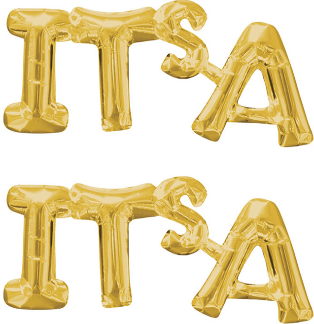 아나그램 이니셜 은박풍선 잇츠어, 골드, 2개