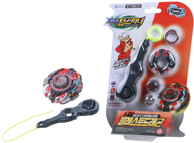 초이락 차징탑스피너 블래스트드래곤 배틀팽이, 혼합색상, 1세트