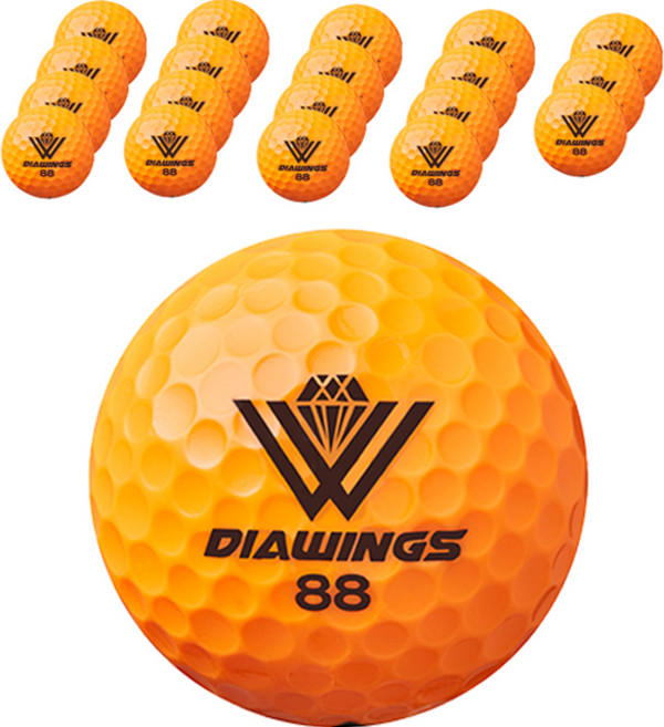 다이아윙스 고반발 비거리 전용 골프공 2피스 42.7mm M5, 오렌지, 1개입, 20개