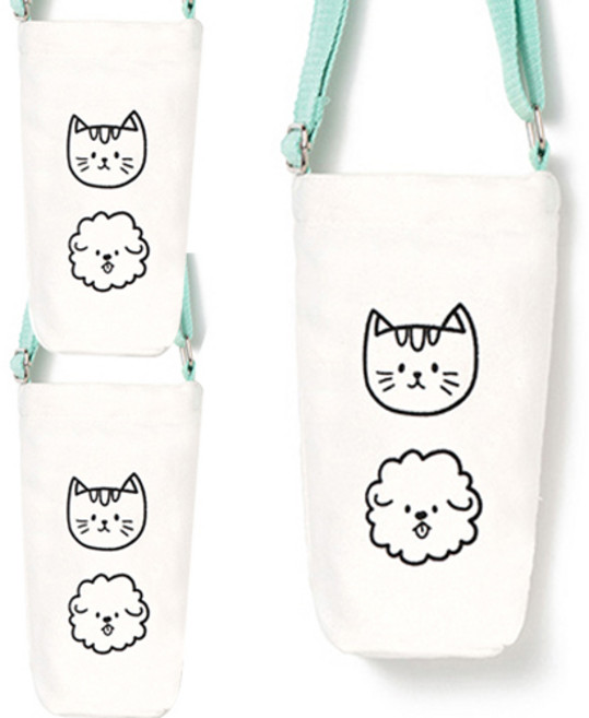 민화샵 텀블러 크로스백, 동물, 3개