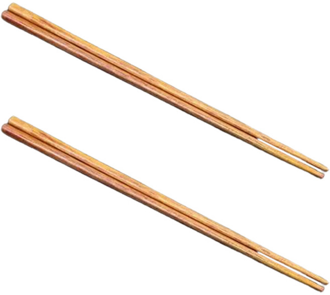 원목 옻칠 튀김 젓가락 2p 세트, 혼합색상