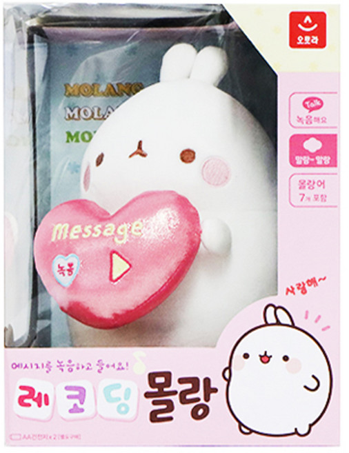 오로라월드 몰랑 레코딩 인형, 20.5cm, 혼합색상, 1개