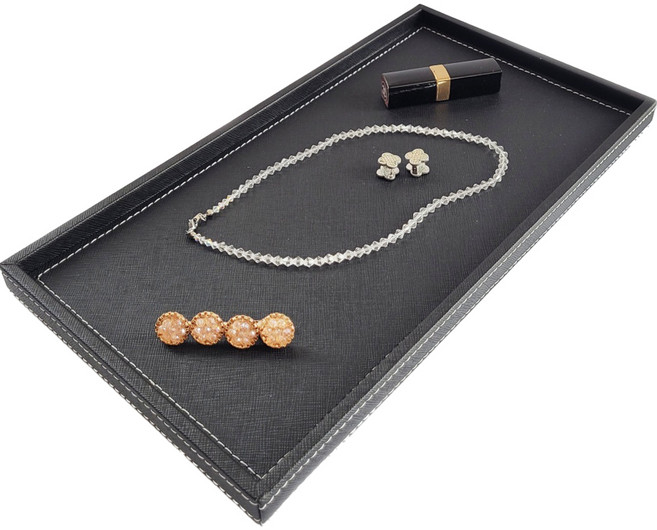 유피어 가죽 카페 트레이, 블랙