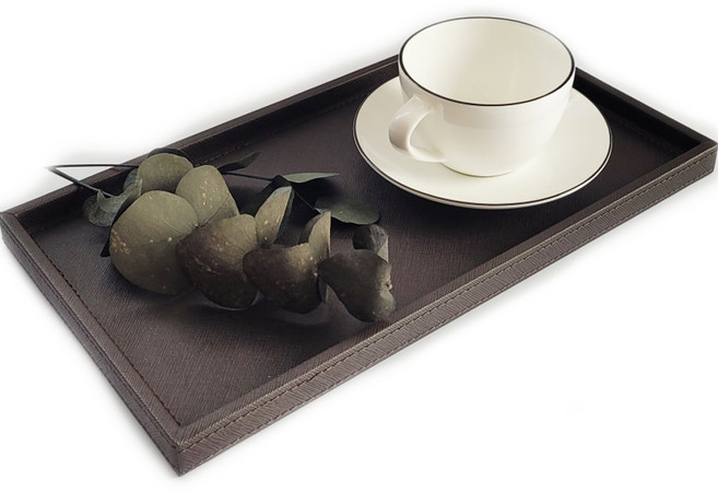 유피어 가죽 카페 트레이, 초코브라운