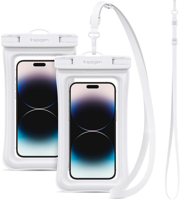 슈피겐 물에 뜨는 에어포켓 아쿠아쉴드 방수팩 A610 ACS06017, 2개, 화이트