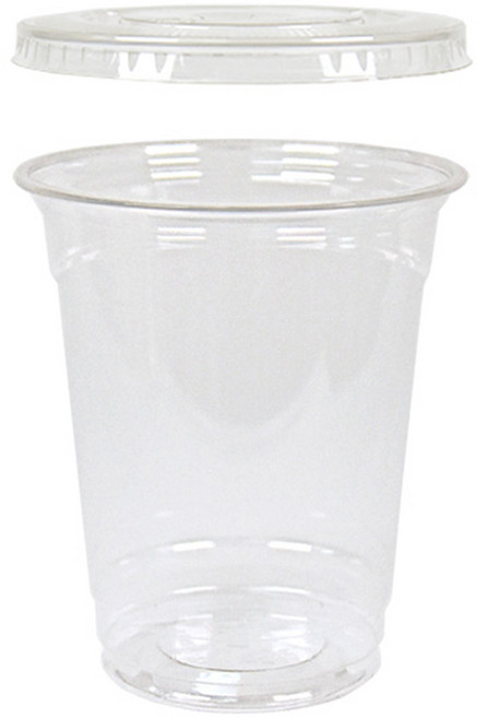 지름 92 PET 투명컵 + 평리드 세트, 100세트, 420ml