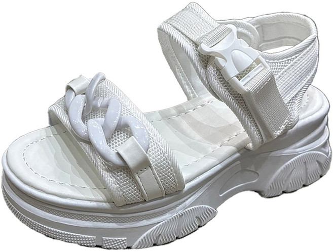 슈즈앤 여성용 어글리 통굽 체인 샌들 sn026