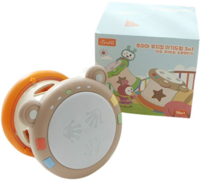 투마마 뮤지컬 아기드럼 3in1 악기놀이, 혼합색상, 1개