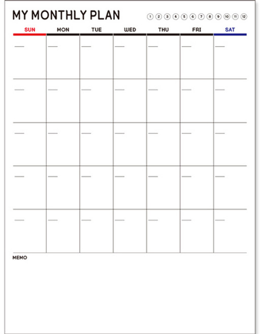 두문 붙이는 스케줄 화이트보드 시트 my MP B타입