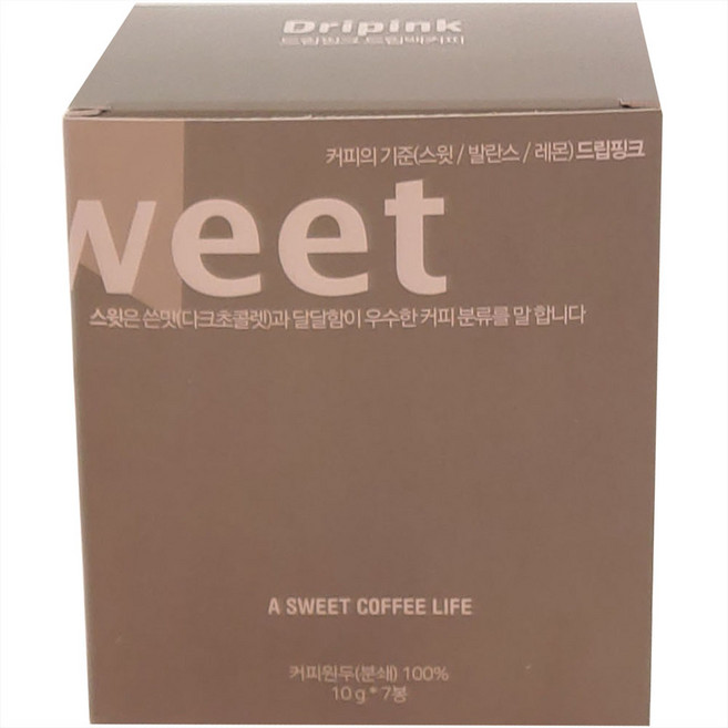드립핑크 브라질 드립백 커피 7p, 10g, 7개입, 1개