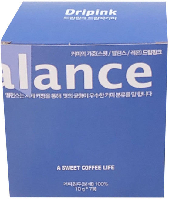 드립핑크 탄자니아 드립백커피 박스 포장, 10g, 7개입, 1개