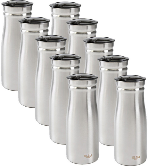 올비아 스테인리스 물병 12148 10p, 혼합색상, 1L, 10개