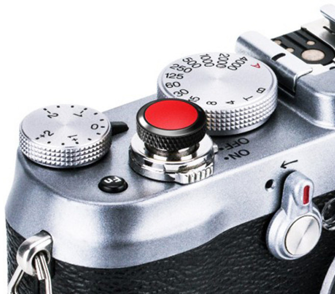 JJC 카메라 셔터 소프트버튼, 디럭스 (블랙+레드), 1개