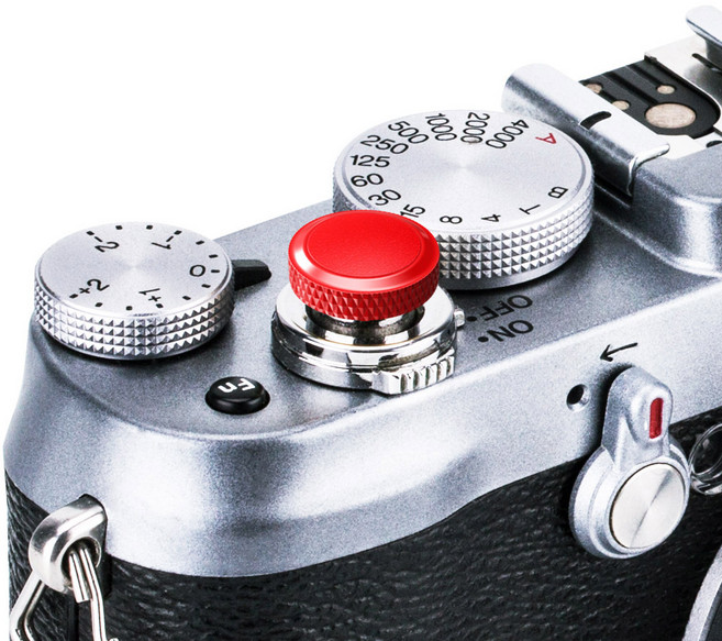 JJC 후지 카메라 디럭스 셔터 소프트 버튼, 디럭스(레드+레드), 1개