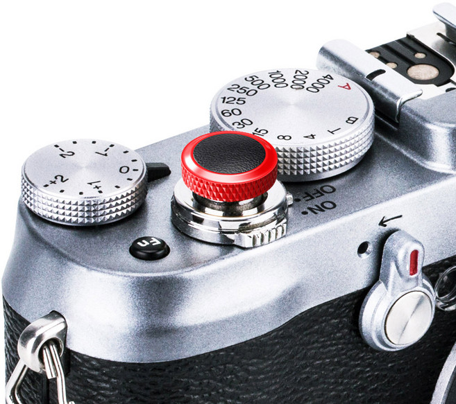 JJC 후지 카메라 디럭스 셔터 소프트 버튼, 디럭스(레드+블랙), 1개