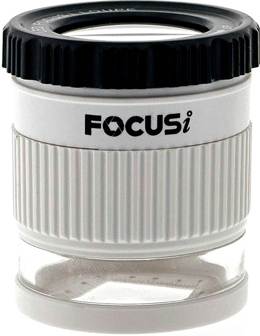 FOCUSI 휴대용 10X 듀얼 LED 루페, 화이트, 1개