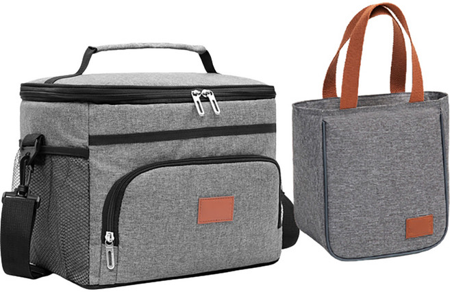 TAD 보냉 보온백 M + XL 세트, 그레이, 1개