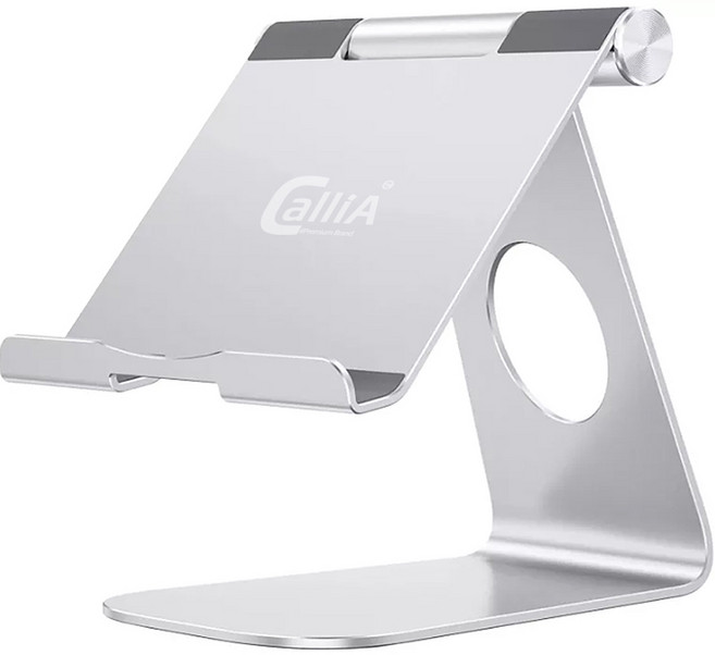 CalliA 아이그립 스마트폰 태블릿 접이식 탁상 스탠드 거치대, 실버, MA-920