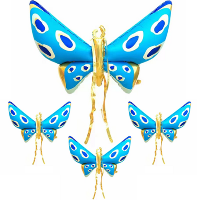 MEO 홈 생일파티 나비 날개풍선, 숲속블루요정, 4개