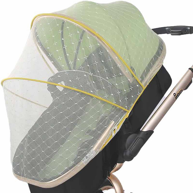 제이스탠바이미 유모차 전용 모기 방충망커버, 자카드 옐로우, 1개