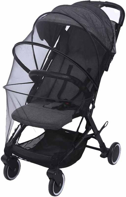 유모차 전용 지퍼 모기장, 블랙메쉬, 1개