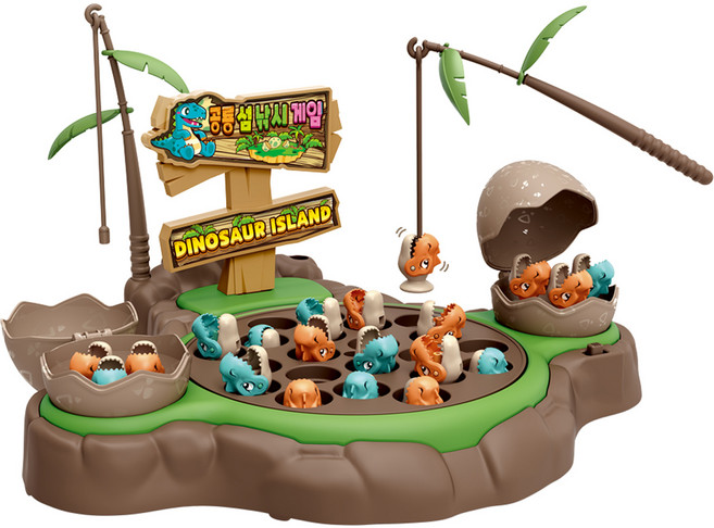 공룡 섬 낚시놀이 게임, 혼합색상, 1개