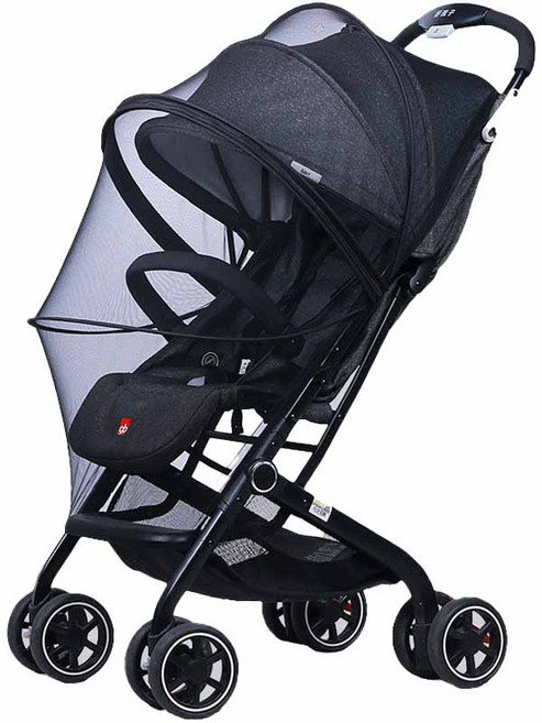 유모차모기장 유모차 풀커버 방충망, 블랙, 1개