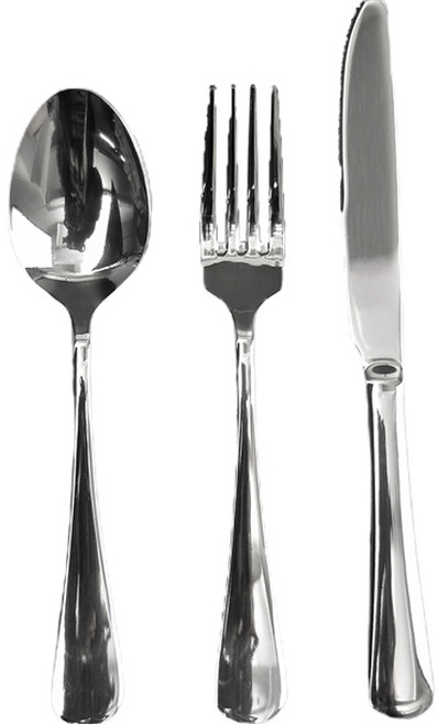 윌리브 국산 스텐 니노 커트러리, 실버, 디너 스푼 + 디너 포크 + 디너 나이프, 1세트
