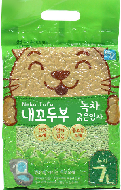 내꼬두부 응고형 고양이 모래, 7L, 1개, 녹차향